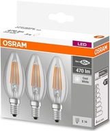 Set LED žiarovka B40 E14 4W 40W OSRAM 4000K 3PAK