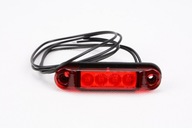 LD2329 obrysová lampa, typ SLIM, červená 12V 24V