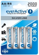 4x everActive R6 AA 2000mAh strieborné batérie