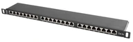 PATCH PANEL 24 PORTOVÝ 0,5U CAT.5E FTP BLACK LANBERG