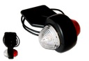 LED závesná značková lampa, biela a červená, 12/24
