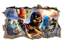 Nálepka na stenu plagátu LEGO NINJAGO! Rozmer 120 x 74 cm