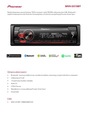 AUTORÁDIO PIONEER MVH-S300BT mp3 usb bt fv