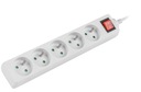 Predlžovací kábel POWER STRIP vypínač 5gn 1,5m W