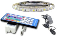 KIT LED pás 300 SMD RGBW 5050 diaľkové ovládanie 2,5m