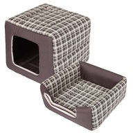 Posteľ a búdka v jednom, 2v1 Sofa Playpen Skladací pelech pre psa 40x40 cm