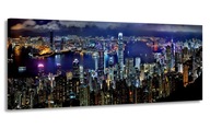 HONGKONG PANORAMA OBRAZ 120x50 NA PLÁTNO