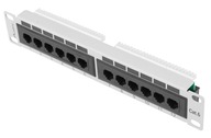 PATCH PANEL 12x 10'' 1U CAT.6 UTP sivá LANBERG