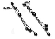 Black Long Crystal Prom Clips Jablonex