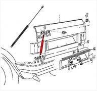 Teleskopický pohon zadných dverí GOLF mk1 CABRIOLET