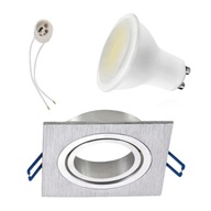 SET LED stropné svietidlo SMD 10W CT31 INOX GU10