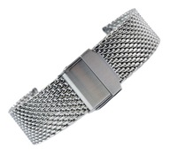 SILVER HRUBÝ 24mm MESH náramok na hodinky