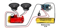 2x3W Bluetooth USB FV výkonový zosilňovač