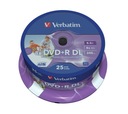 VERBATIM DVD+R DL pre tlač 8,5 GB 8x c25 MKM-003!