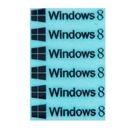 Samolepka samolepka Windows 8 strieborná 6 x 30 mm