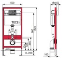 Záchodový rám Tece H112 Base 9.400.007 akustická podložka