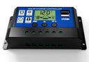 Regulátor nabíjania 30A PWM solárny 12V 24V LCD USB