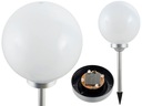 mliečna solárna lampa WHITE BALL 30cm 4 LED P030