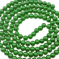 Korálky Sklenené perly zelené 6mm 30ks