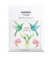 Farebné tetovanie kolibríkov pre ženskú ruku Paperself