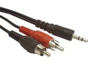 MINI JACK KÁBEL 3,5mm - 2x RCA CHINCH 15m dlhý AUX