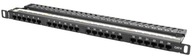 PATCH PANEL 24 PORT 0,5U CAT.6 UTP BLACK LANBERG