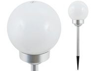 mliečna solárna lampa WHITE BALL 15cm 4 LED P-015