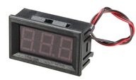 Panelový LED voltmeter 5V - 99V DC červený (4349