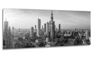 MAĽBA PANORÁMA VARŠAVA 170x70 NA PLÁTNO SIVÁ