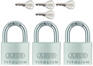 ABUS DVA VISNÉ ZÁMKY PRE JEDEN KĽÚČOVÝ ZÁMOK 3 x 40 mm