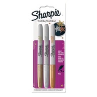 Permanentné fixky Sharpie Fine, 3 metalické farby