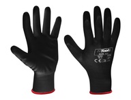 Ochranné pracovné rukavice, čierne, veľkosť L, 12 párov