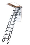Nožnicový podkrovný rebrík OST 70x80 / ​​lamely