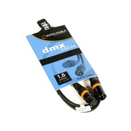 Digitálny DMX kábel pre XLR 3pin svetlá, 1,5 m