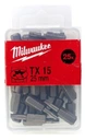 MILWAUKEE Hrot skrutkovača TX15x25mm 25ks