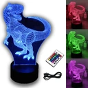 NOČNÁ LAMPA DINOSAUR 3D LED RGB FARBY + DIAĽKOVÉ OVLÁDANIE