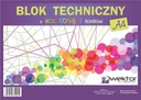 A4/8K FAREBNÝ TECHNICKÝ BLOK (10KS), VEKTOR