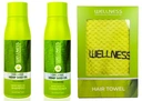 WELLNESS Konopný set 2x500ml + savý turban