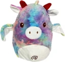 PLYŠOVÁ HRAČKA SQUISHMALLOWS MASKOT ZMAZAČKA VEĽKÁ KRAVKA DÚHA 30cm