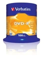 VERBATIM DVD-R Verbatim 16x 4,7 GB (Cake 100) MATNÝ