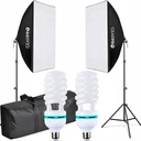 2x SOFTBOX STUDIO LAMPY 50x70 cm 2x 650W