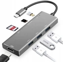 HUB USB-C HDMI 4k 3x USB 3.0 Micro SD PD 100W