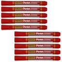 Pentel Marker Round Permanent Red x10