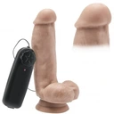 DILDO VIBRATOR PENIS S PRÍSAVKOU A DIAĽKOVÝM OVLÁDANÍM 18 CM