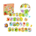 TOOKY TOY Drevené puzzle Montessori puzzle Učenie písmen abecedy Slová A