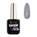 Nails Company Silver Hybridný lak na nechty s časticami Show Glow č.101 6 ml