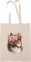 Módna taška Cat Flowers Boho 5 Eco