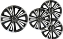 13'' SADA HUBCAPS, ČIERNA A STRIEBORNÁ