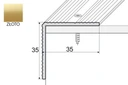 Uhol schodiska 35x35 A34 EFFECTOR Zlatý 180cm