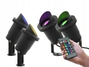 RGB farby záhradného osvetlenia s diaľkovým ovládaním SET x4